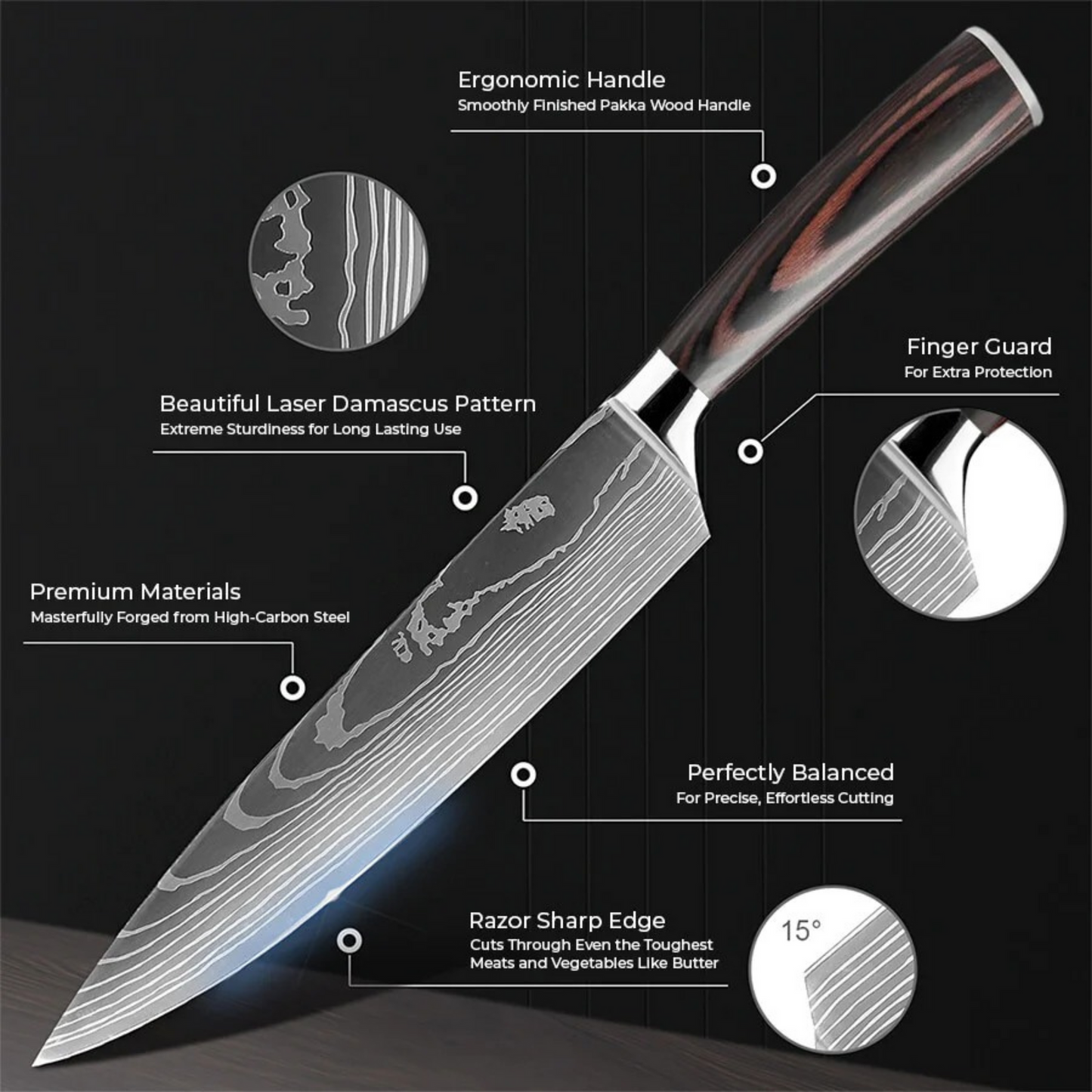 Hand-Crafted Japanese Santoku Knives