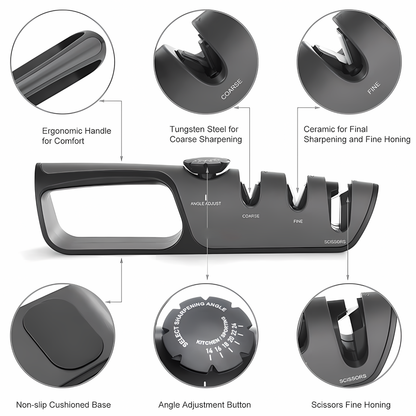 Angle-Adjustable Knife Sharpener